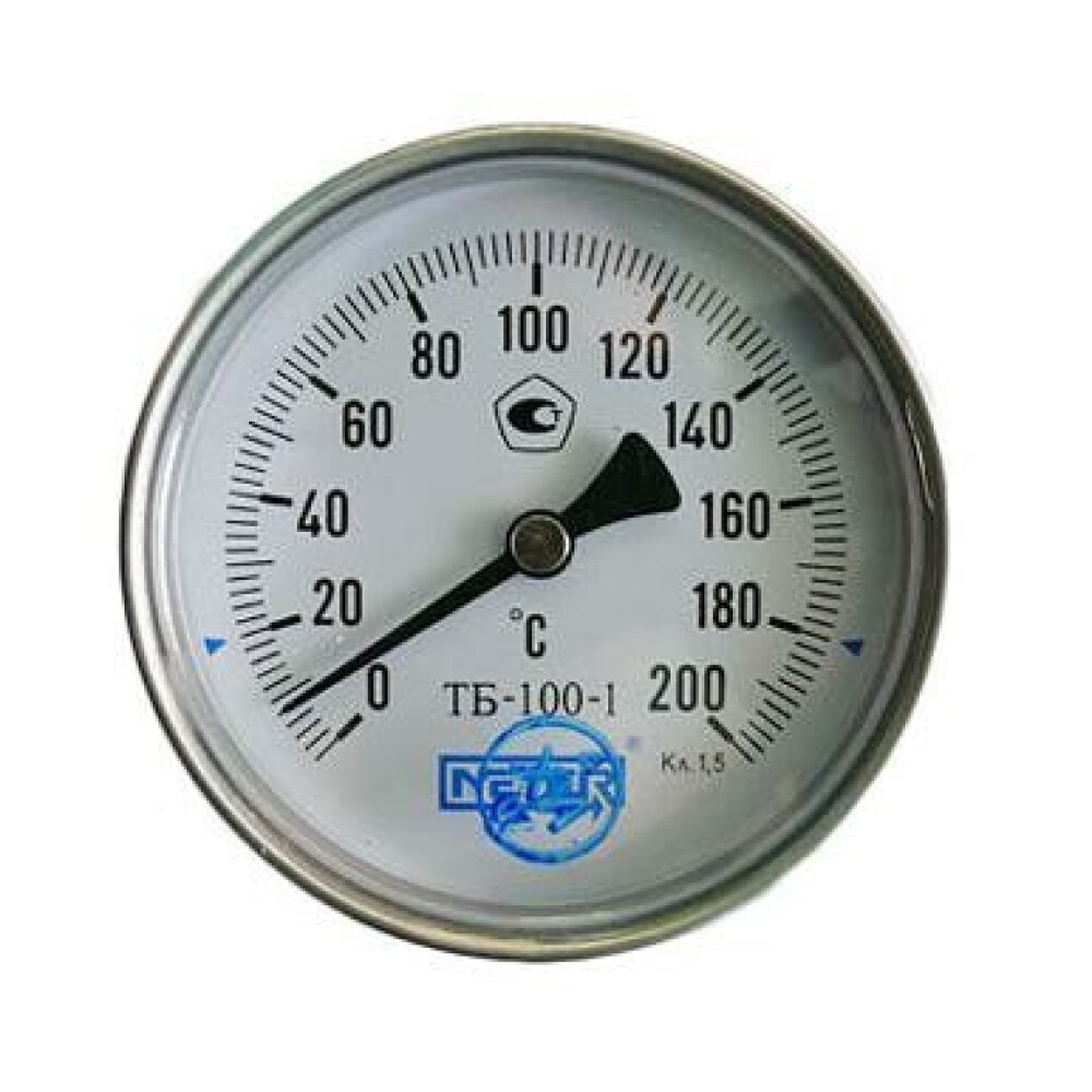 Термометр биметалл ТБ100 160С Дк100 L=40 G1/2" осевой Метер
